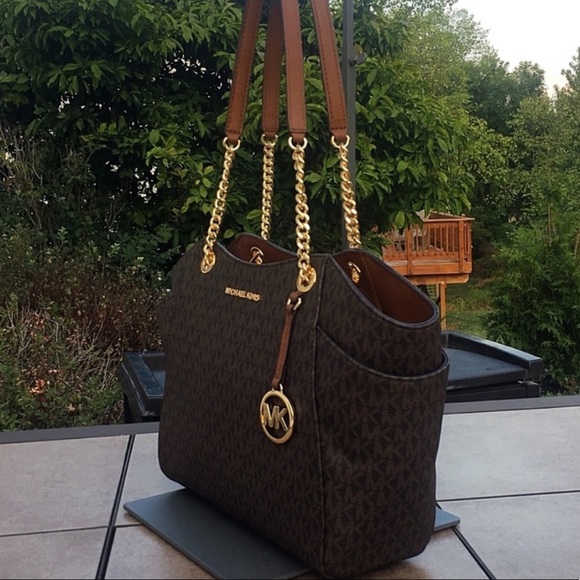 NWT Michael Kors Jet Set Chain Lg Shoulder Tote - Picture 3 of 5